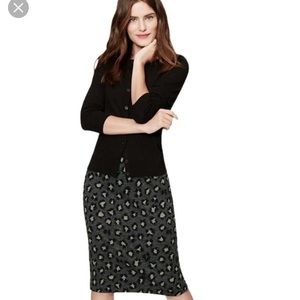 Loft cheetah grey skirt